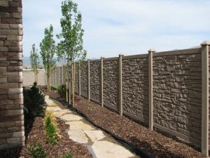 Simtek Ecostone Fence brown granite, 8 Amazing Eco-Friendly Fencing Options on elemental green