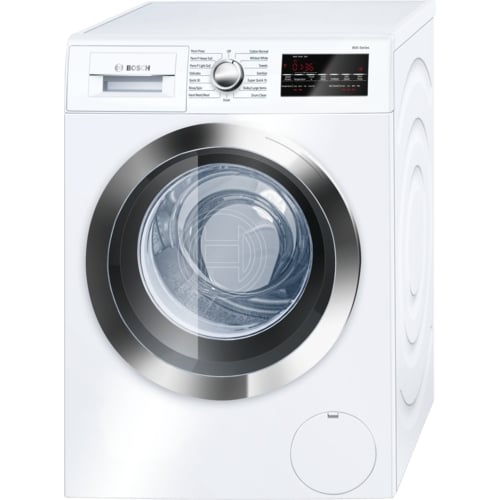 Photo of BOSCH 24″ COMPACT WASHER 800 SERIES - energy efficient laundry appliances on elemental green