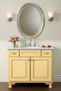 Photo of Mid Continent Cabinetry yellow Vanity unit - sustainable bathroom vanities elemental green