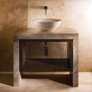Photo of Stone Forest Modern Stone Vanity Unit - sustainable bathroom vanities elemental green