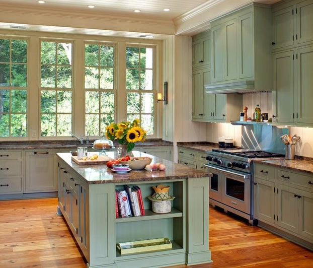 photo of Crystal Cabinets green shaker style