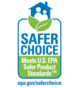 EPA Safer Choice logo depicts leaves and family home graphically