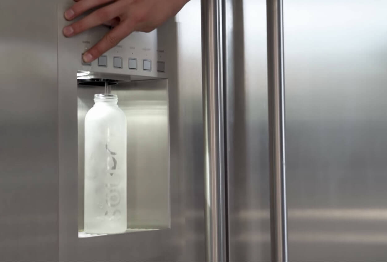 Source Bottled Water dispensing from refigerator