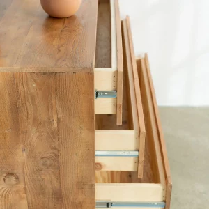 Reclaimed-wood dresser with natural character, from Avocado, drawers partly open - photo