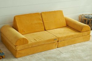 Brentwood Home Play Couch Sofa for Kids in gold