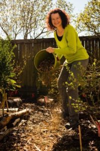 Image of Kimberly Lepeer working in garden