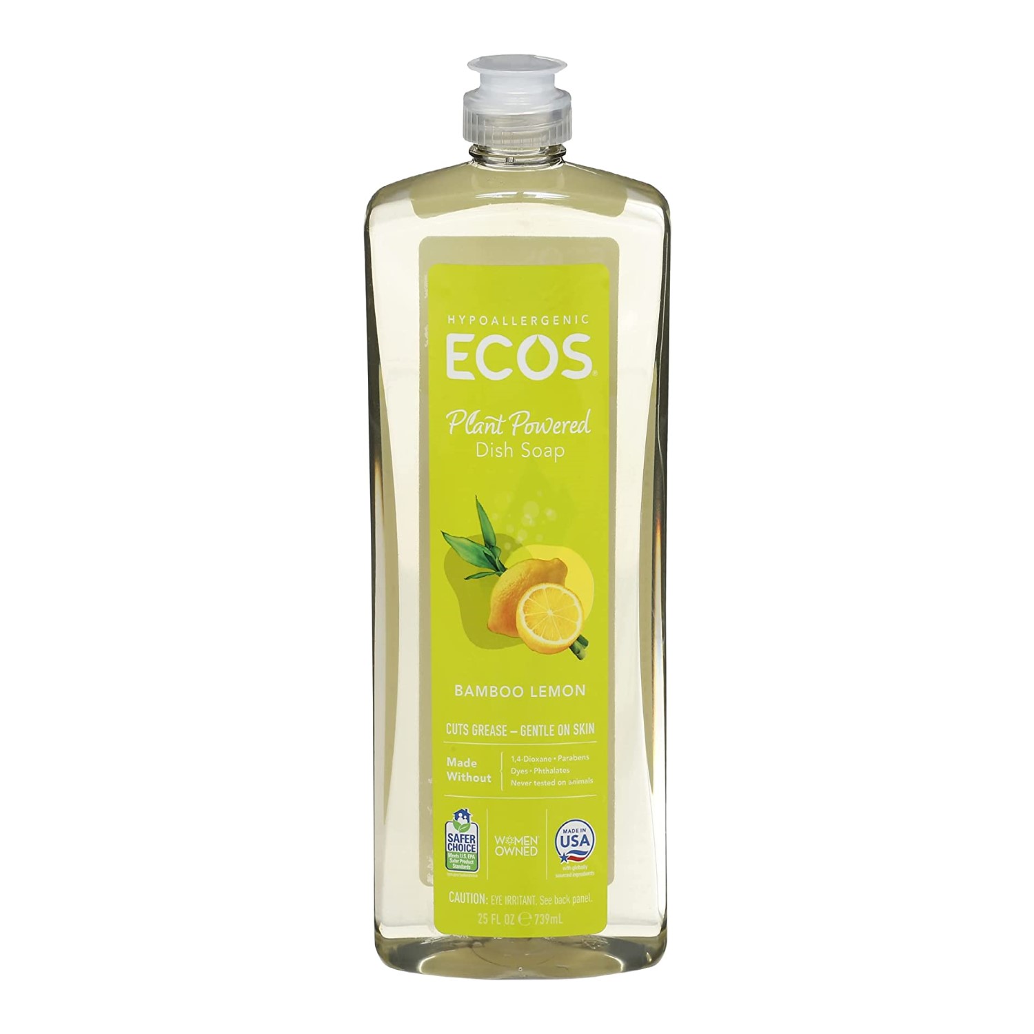 Bottle of ECOS Dish Soap, Bamboo Lemon - photo