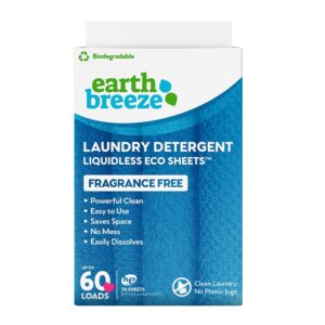 Package of Earth Breeze Laundry Detergent Sheets, Fragrance Free - photo