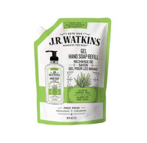 Pillow-bag of J.R. Watkins Hand Soap Gel, Aloe and Green Tea formula - photo