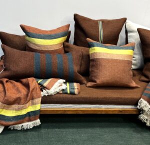 Image of sustainable textiles used in couch cushions and blankets - photo