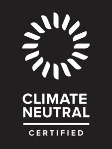 Black and white logo, Climate Neutral Certified